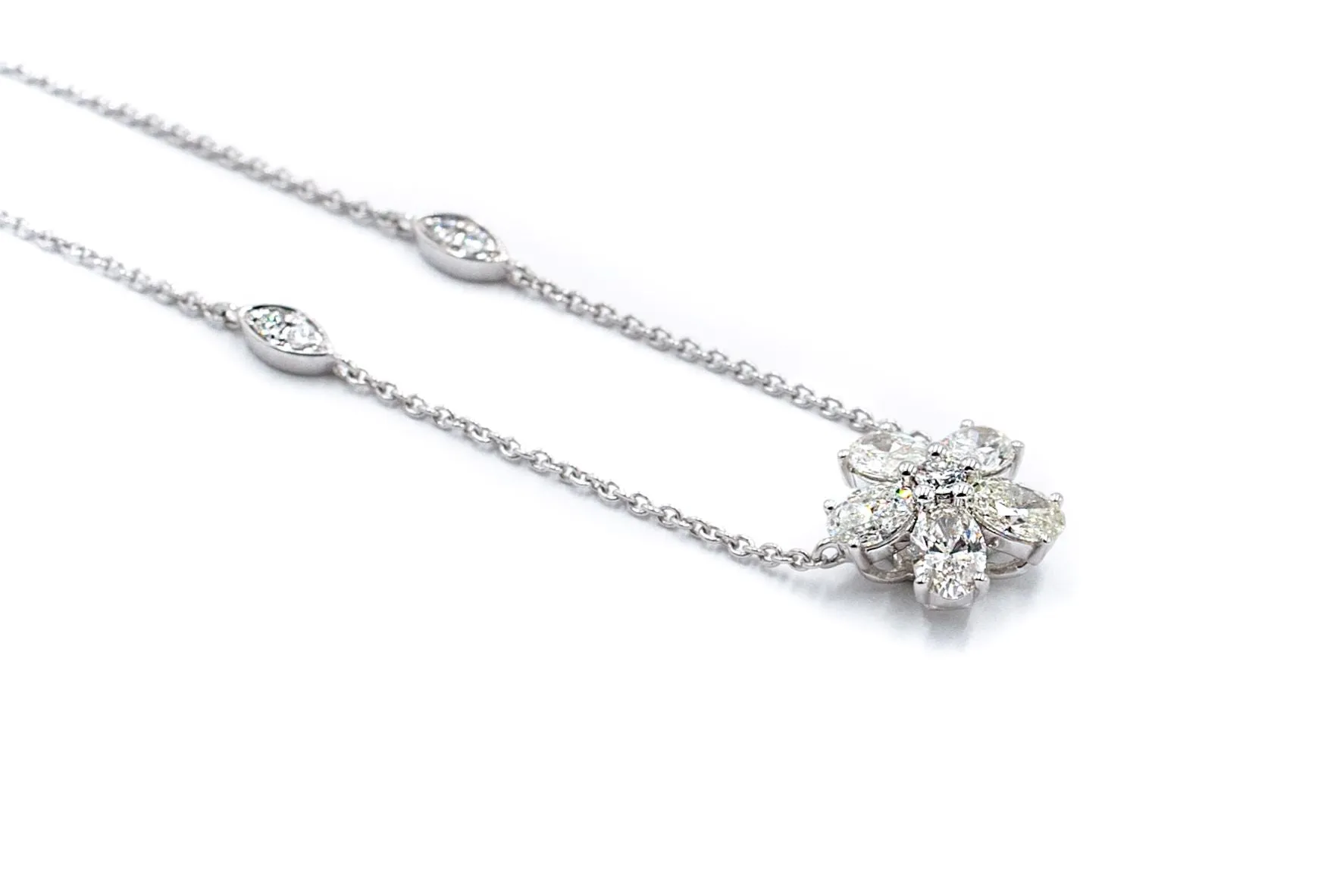 1 ctw Diamond Flower Pendant