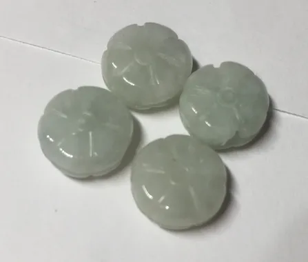 100% Natural type A green/white small waist drum/yoyo jadeite Jade pendant necklace group BP117