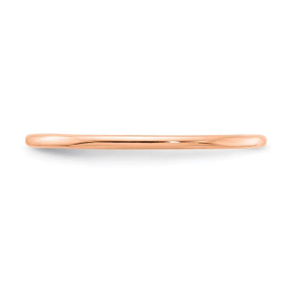 10K Rose Gold 1.2mm Half Round Stackable Band | 1STK17-120R