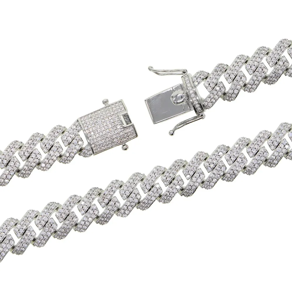 12mm Iced Cubic Zircon Miami Chain anklets