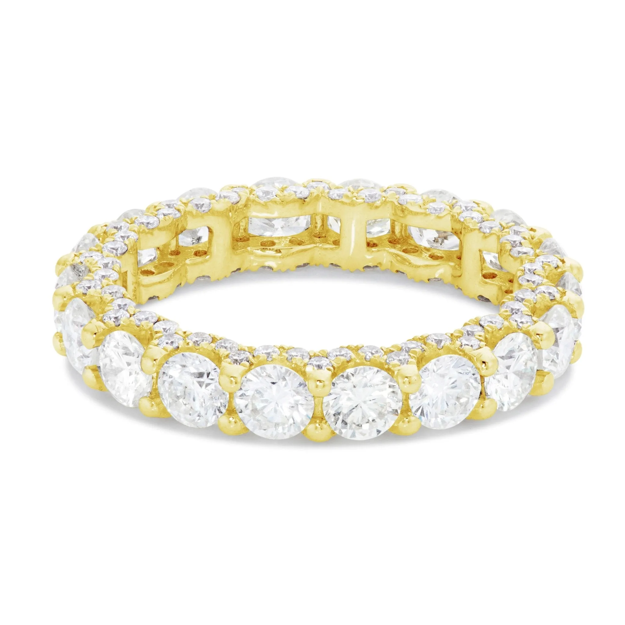 14K Gold 3.35ct U Prong Diamond Eternity Band