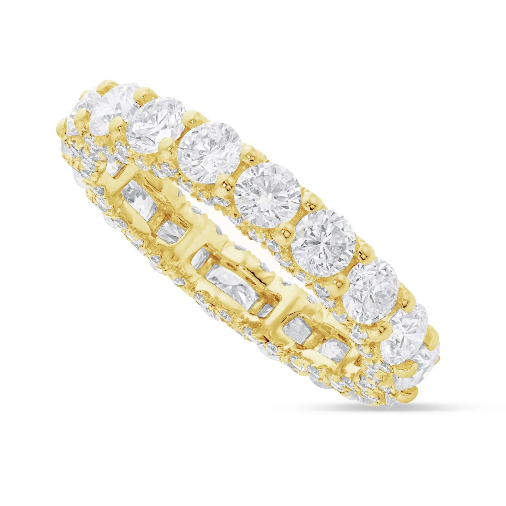 14K Gold 3.35ct U Prong Diamond Eternity Band