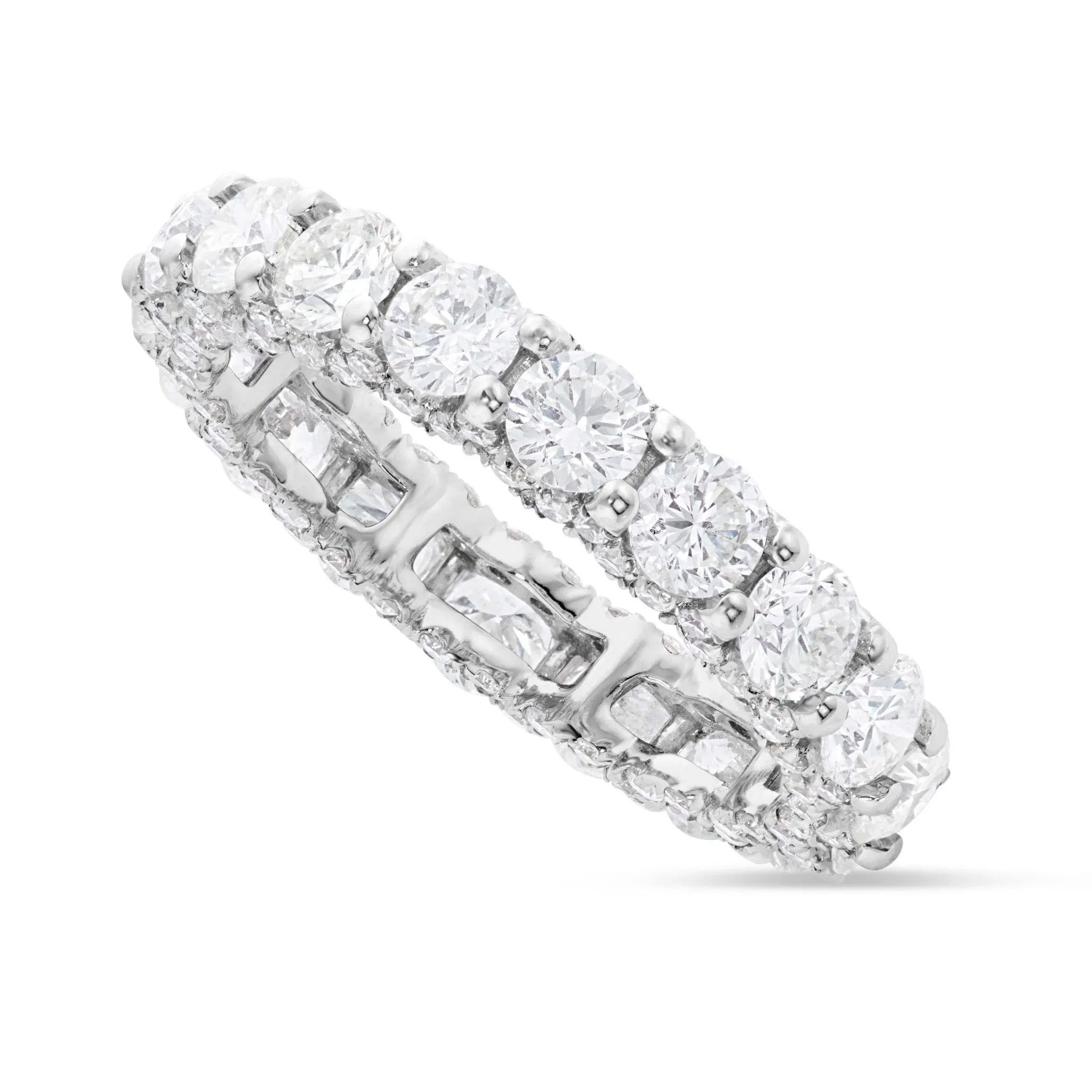 14K Gold 3.35ct U Prong Diamond Eternity Band