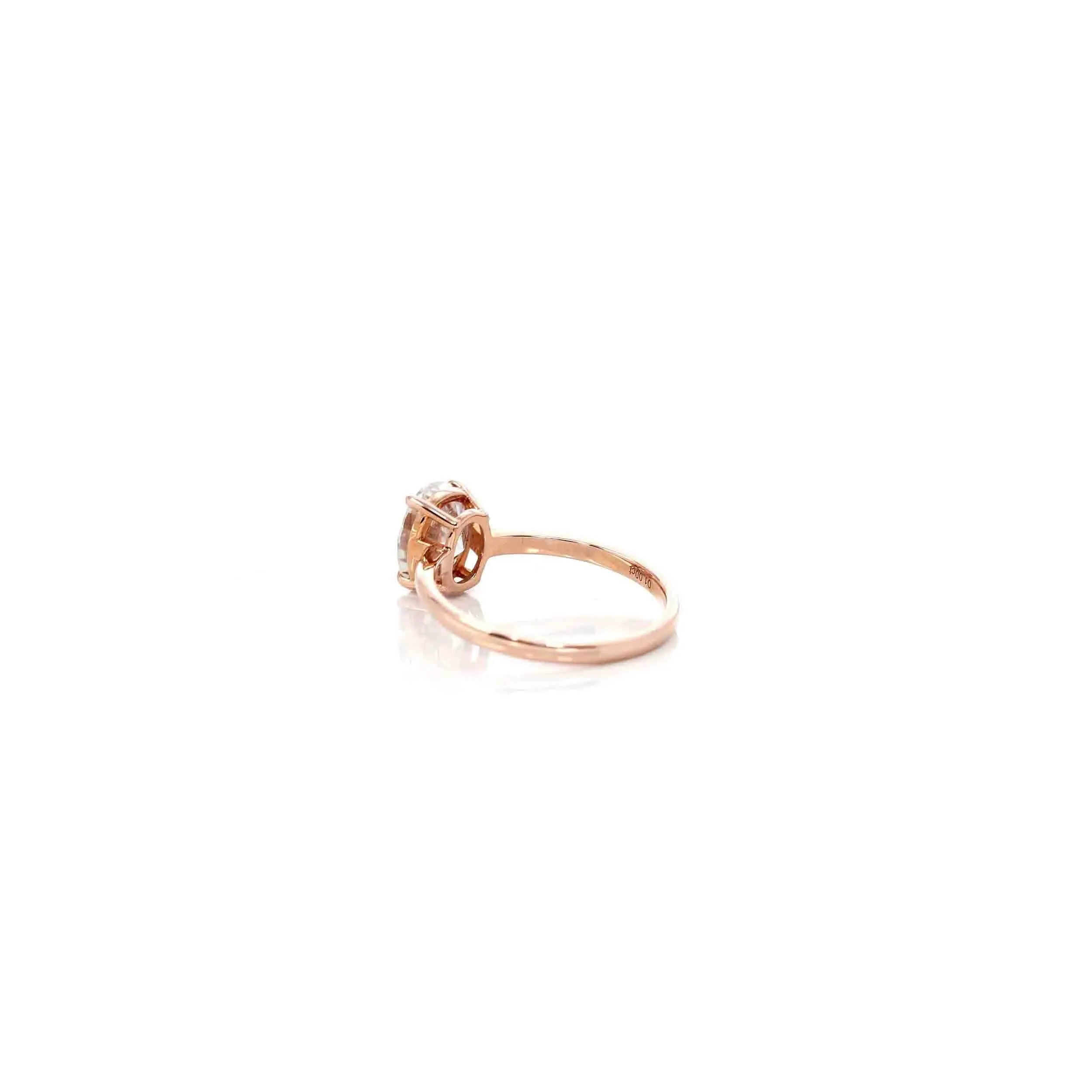 14k Rose Gold Moissanite 1CT Oval  Engagement Ring