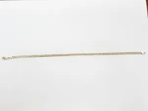 14k Two-Tone Gold Fancy Link 10" Bracelet/Anklet