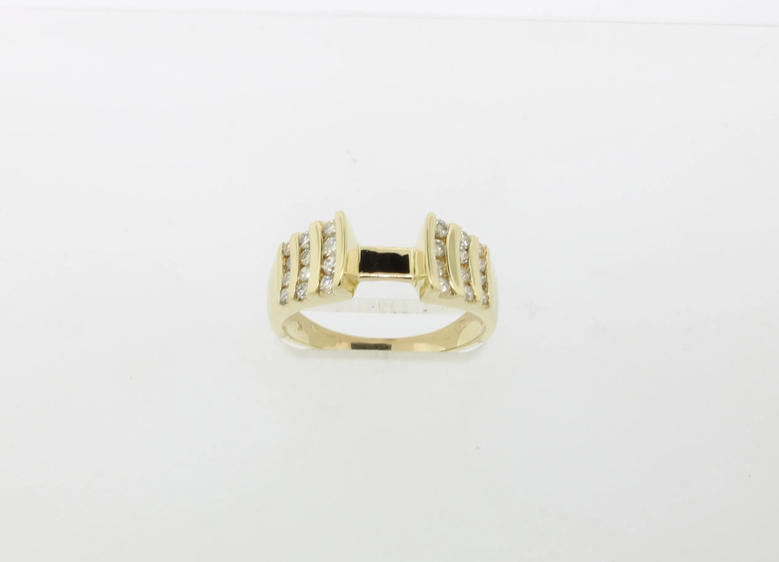 14K Yellow Gold Diamond Band Semi-Mounting .42 CTTW Size 5.5 (Estate Jewelry)