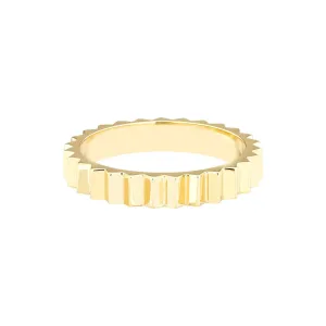 14K Yellow Gold Fluted Band