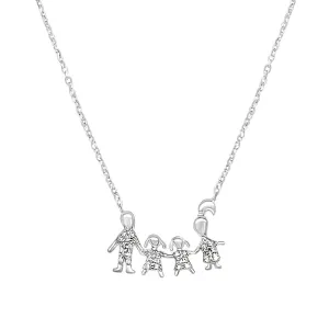 14KW 28D0.10CT FAMILY DIAMOND NECKLACE (118N401092W14DI1)