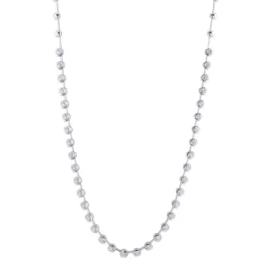 18ct White Gold 2.50ct Round Brilliant Cut Diamond Bar Necklace