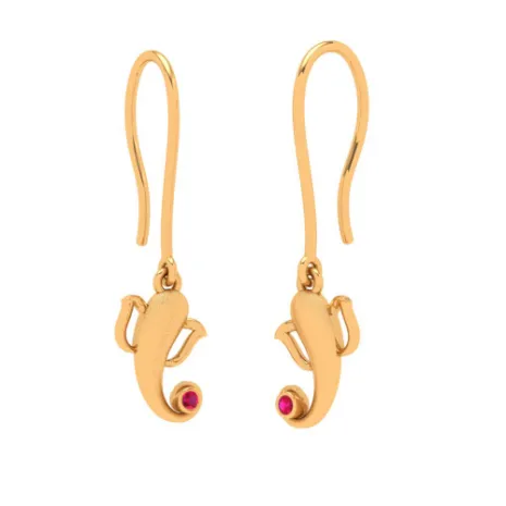 18k Adorable Ganesha Motif Earrings From Online Exclusive