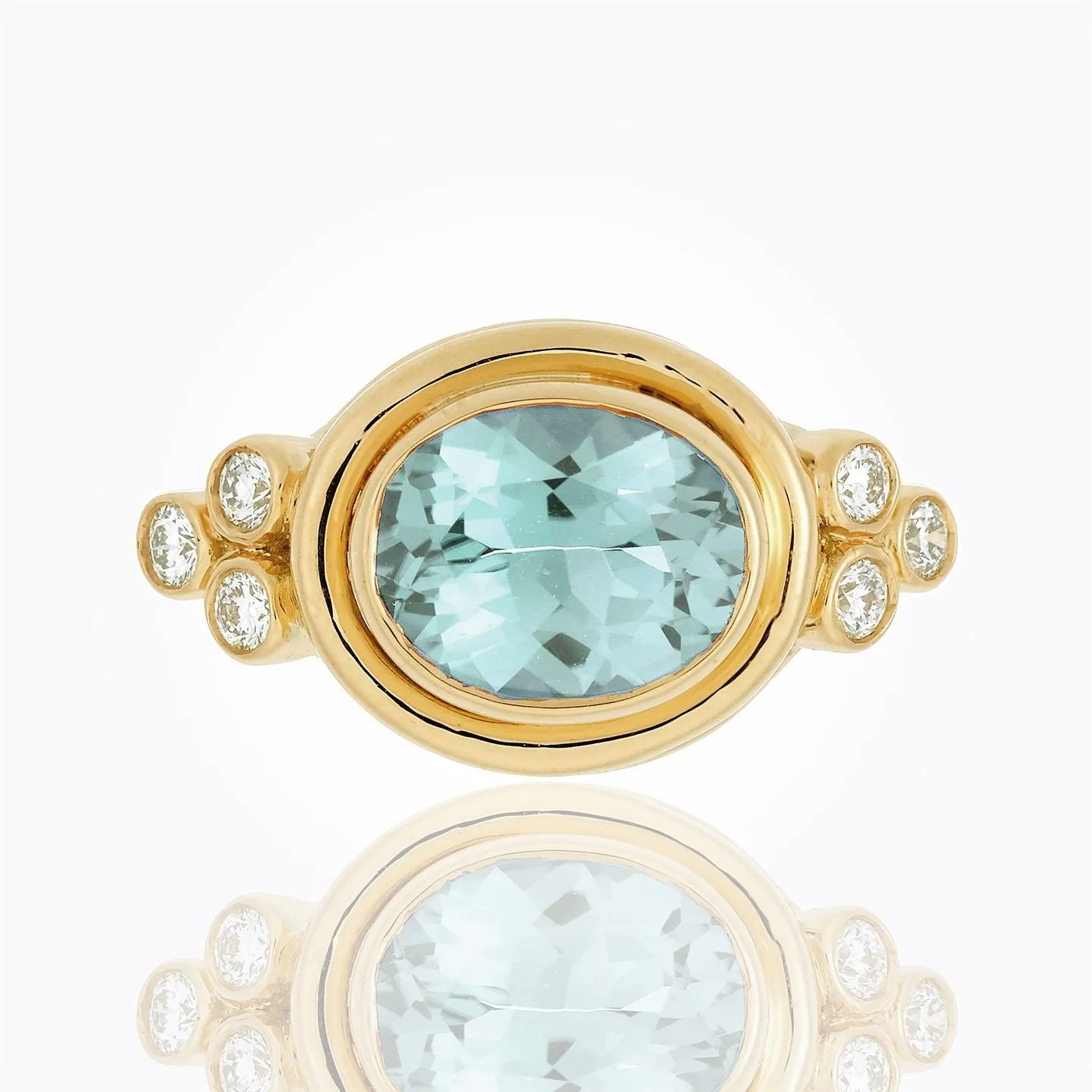 18K Classic Horizontal Oval Ring