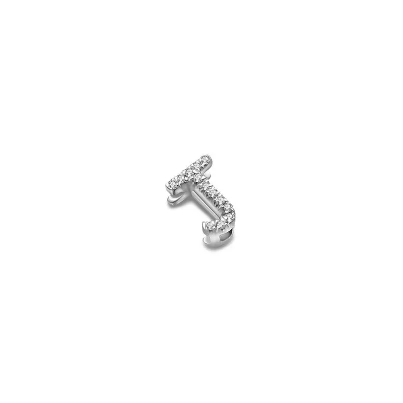 18k Gold Initial Letter "J" Diamond Pendant