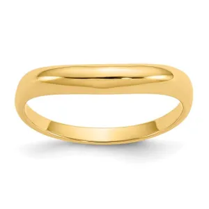 18K Polished Stackable Wave Ring