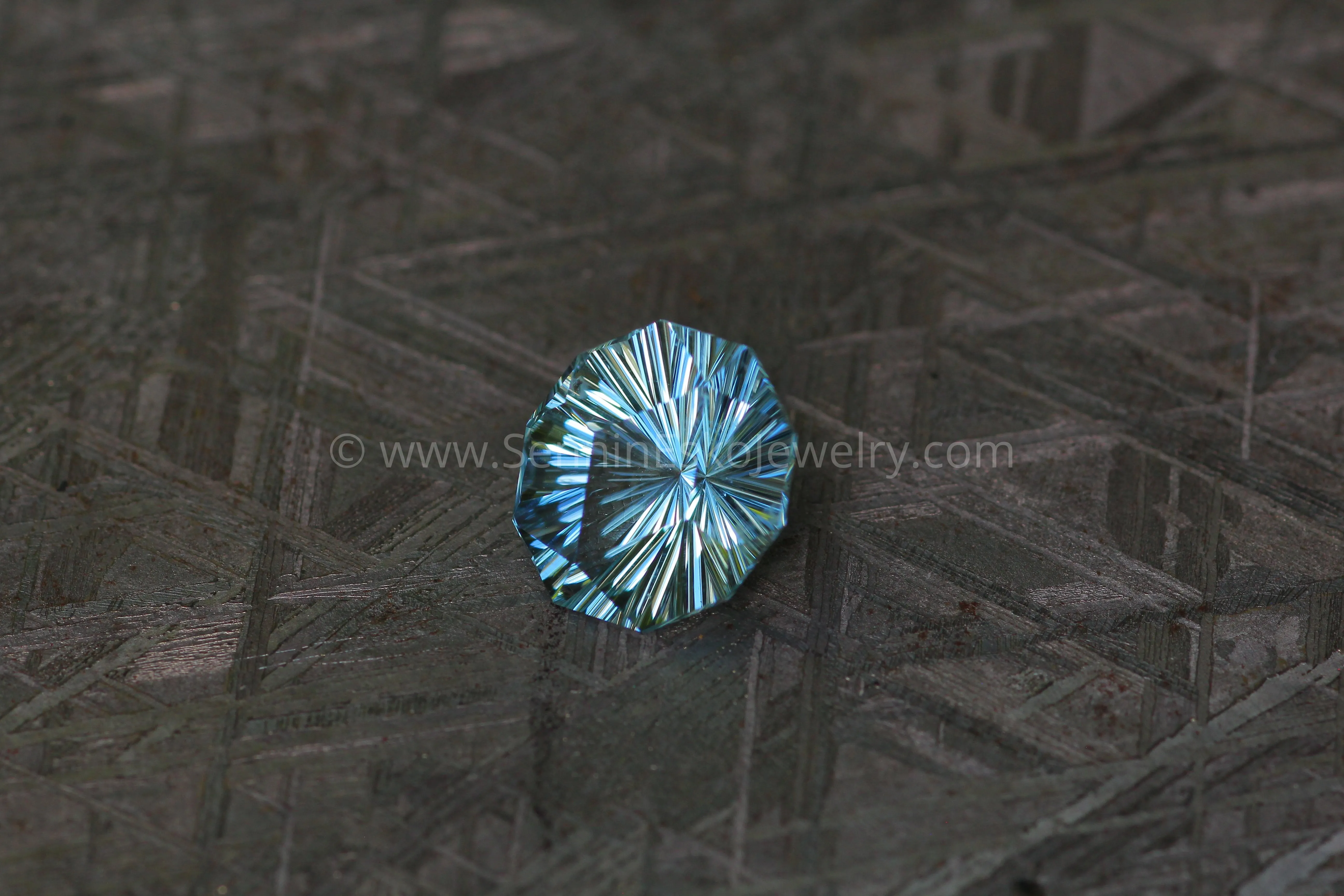 3 Carat Aquamarine Long Decagon - 10.8x9.1mm, Fantasy Cut