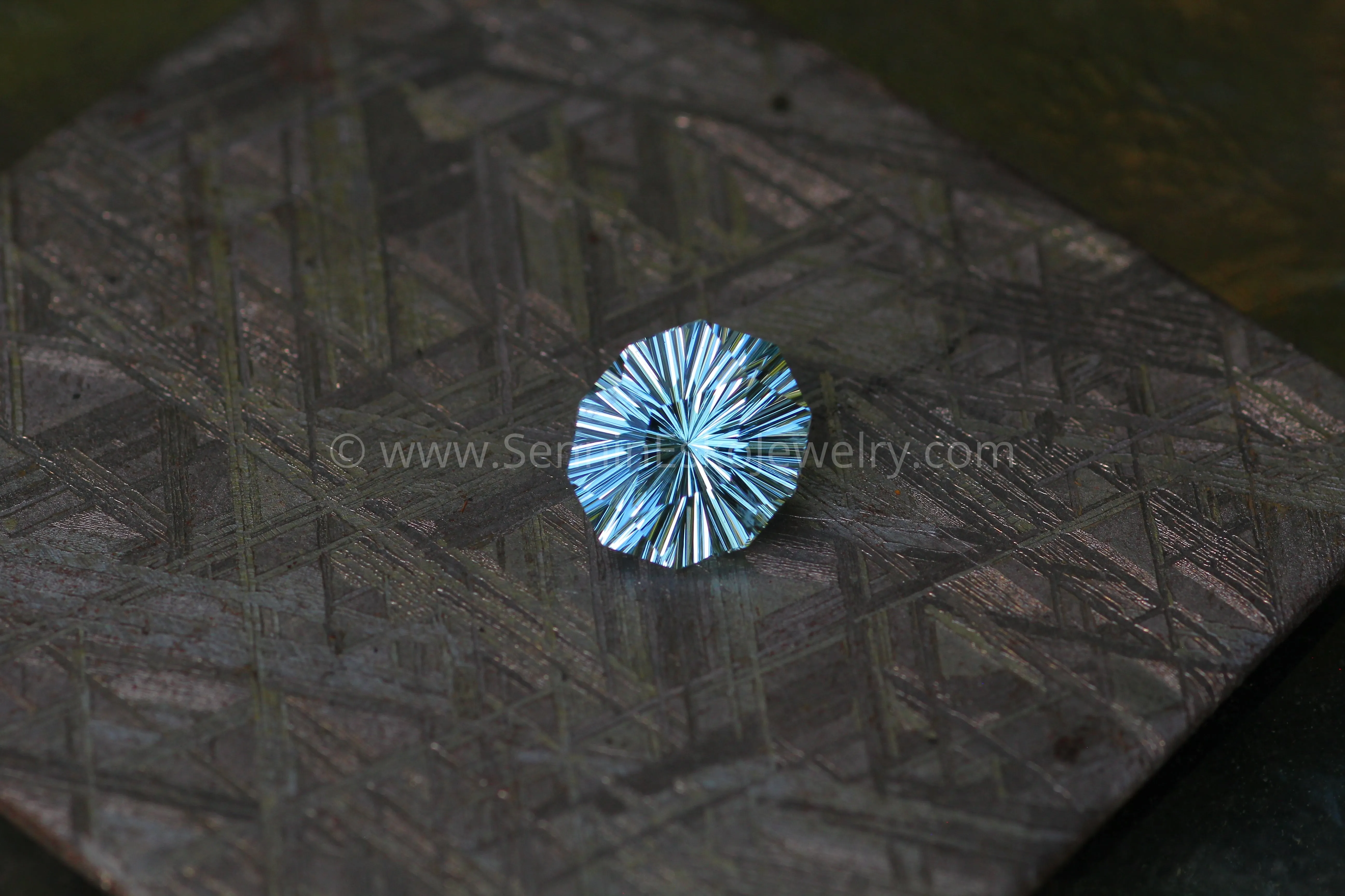 3 Carat Aquamarine Long Decagon - 10.8x9.1mm, Fantasy Cut