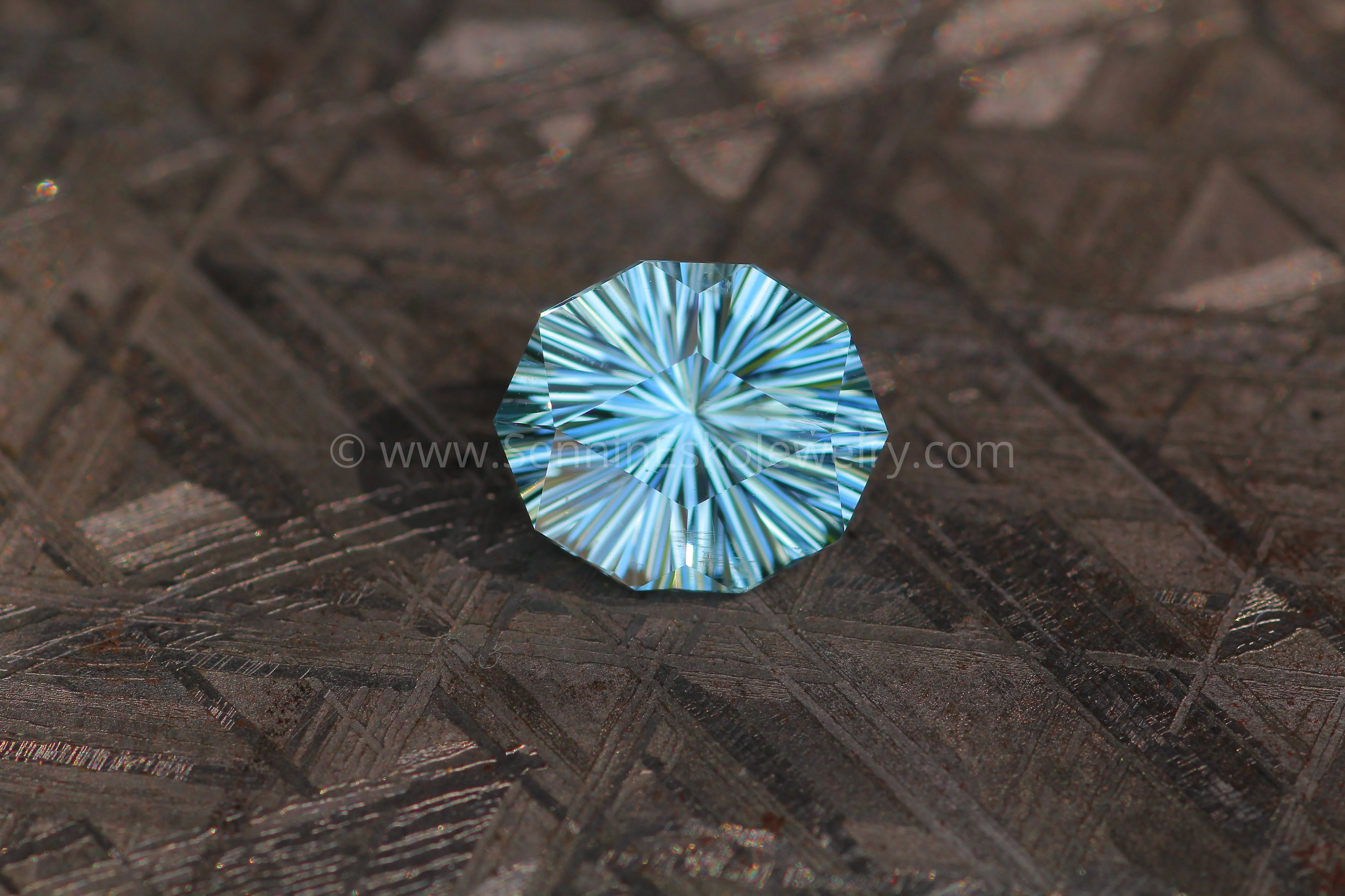 3 Carat Aquamarine Long Decagon - 10.8x9.1mm, Fantasy Cut