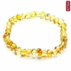 Adult Goldirocks Lemon Baltic Amber Stretch Bracelet