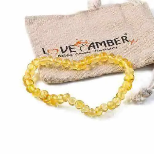 Adult Goldirocks Lemon Baltic Amber Stretch Bracelet