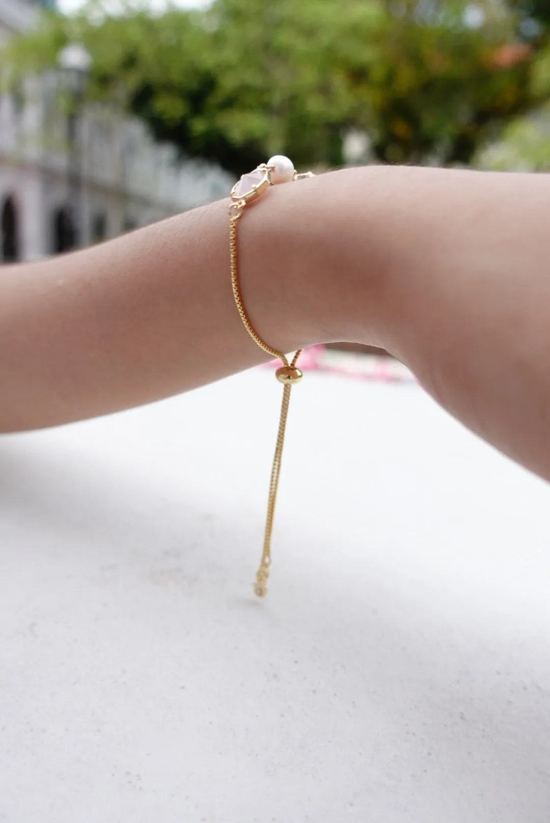 Albie 18k Gold Natural Stone Bracelet