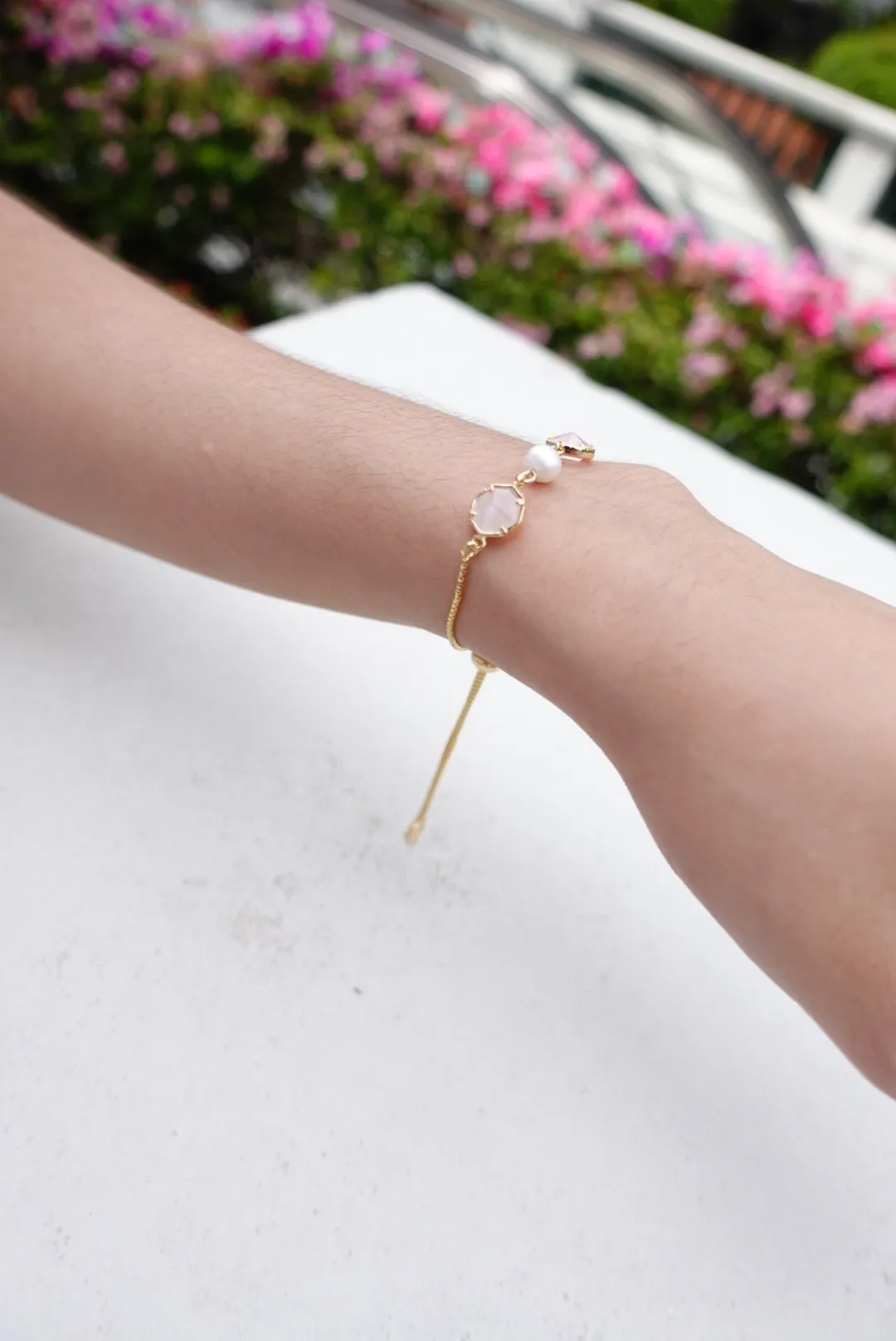 Albie 18k Gold Natural Stone Bracelet