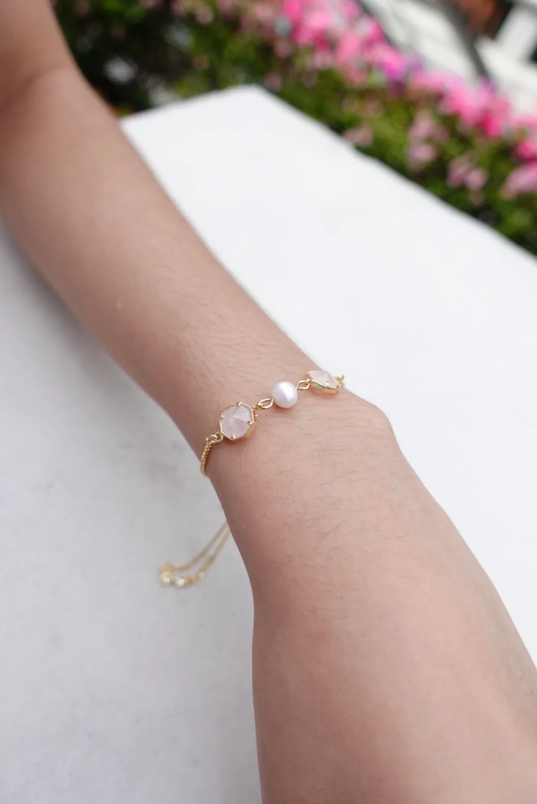 Albie 18k Gold Natural Stone Bracelet