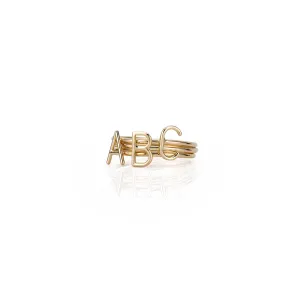 AMELIA STACKABLE INITIAL RING