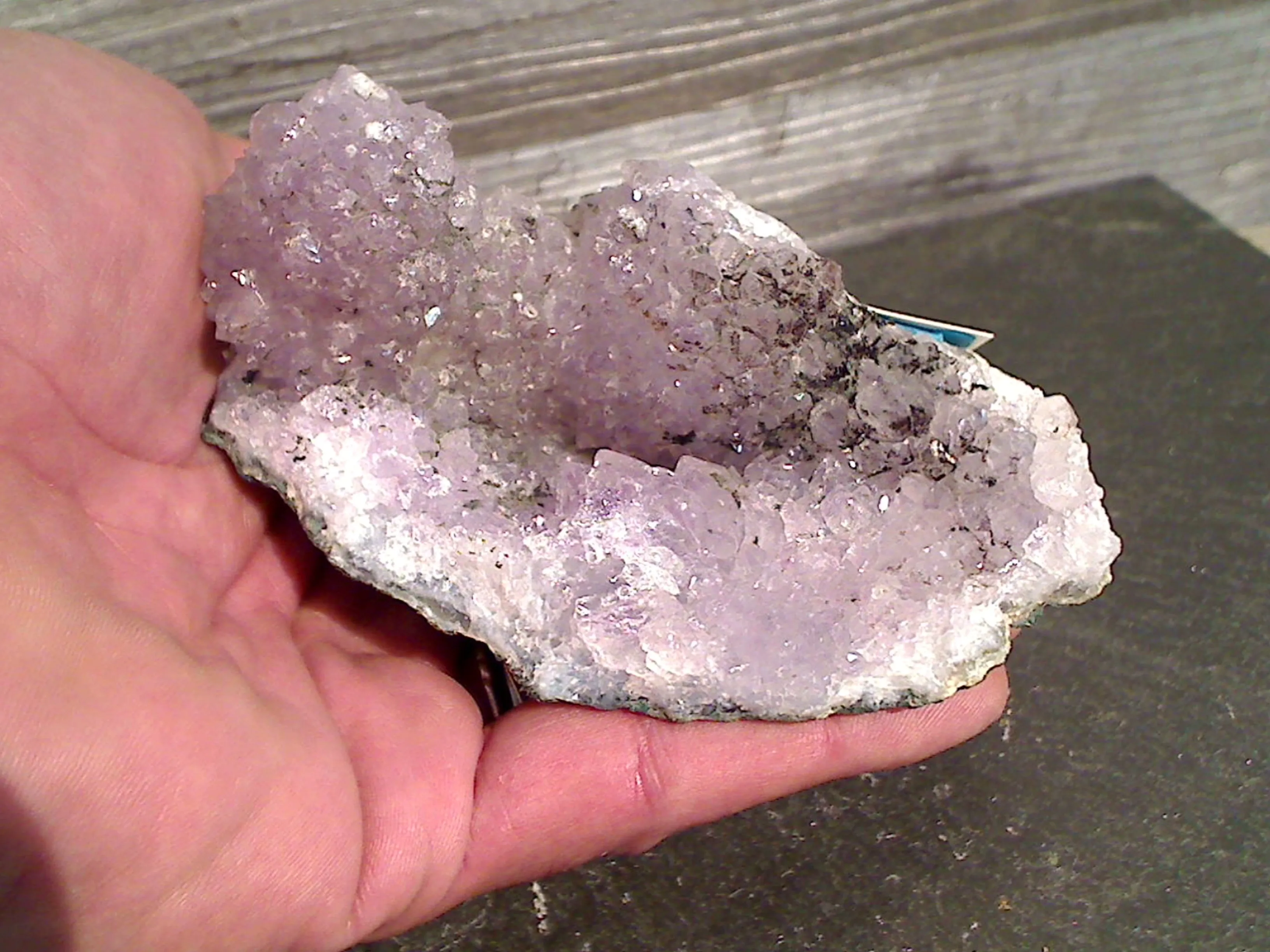 Amethyst Flower Druzy With Calcite Specimen