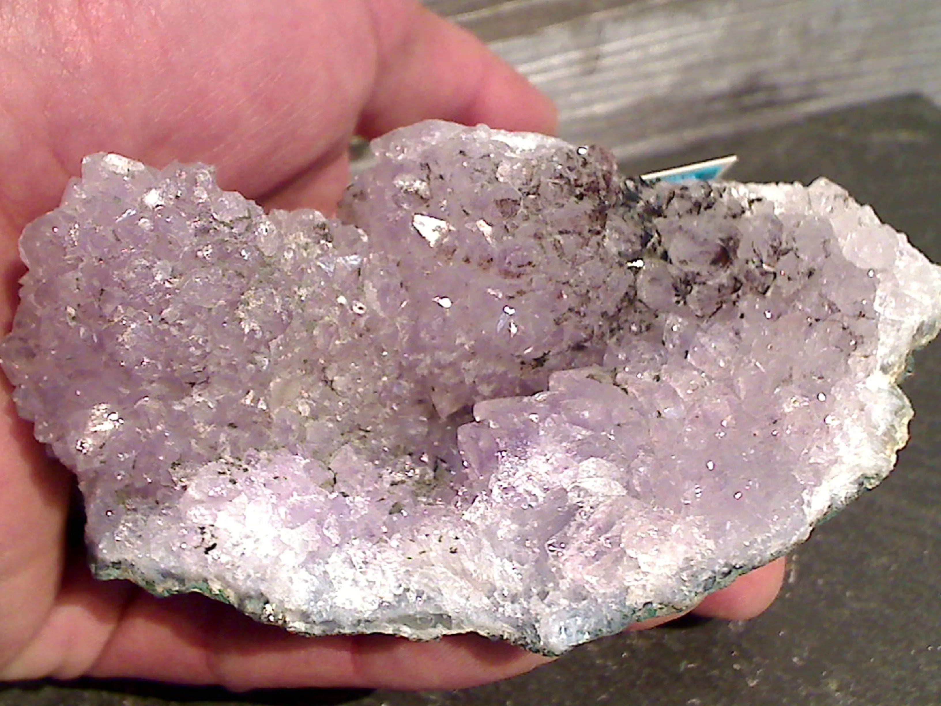 Amethyst Flower Druzy With Calcite Specimen