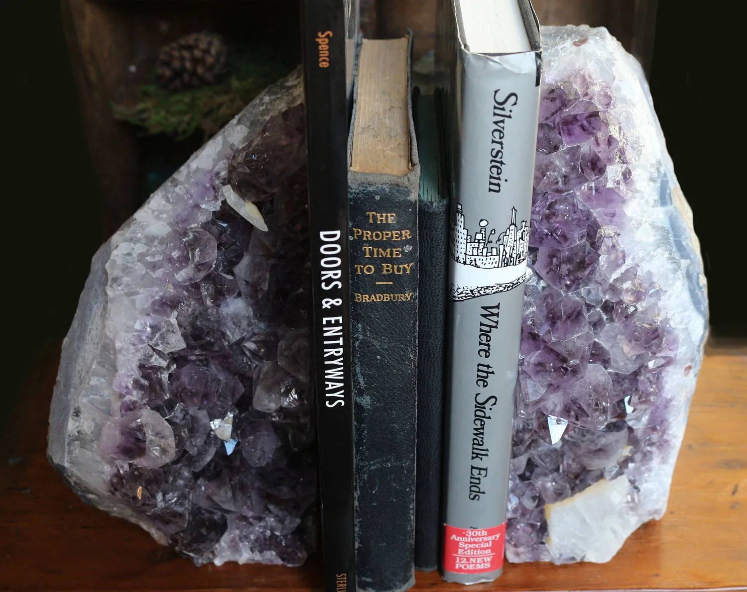 Amethyst Geode Bookends 4.88kg || Large Amethyst Points || Amethyst Geode Pair || Dorm Decor || Crystal Bookends || College Gifts || Boho ||