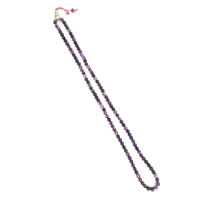 Amethyst Jaap Mala Rosery for Pooja and Astrology (108 1 Beads; Bead Size : 6 mm)