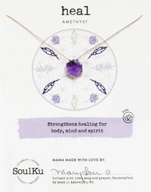 Amethyst Sacred Geometry Necklace for Healing