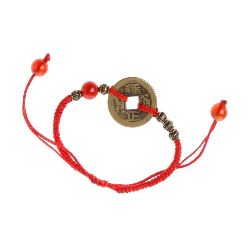 Ancient Coin Red String Bracelet Good Luck Charm Bracelet