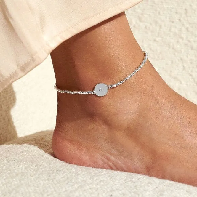 Anklet Minstrel Silver Plated Anklet 23cm Stretch Anklet 6944