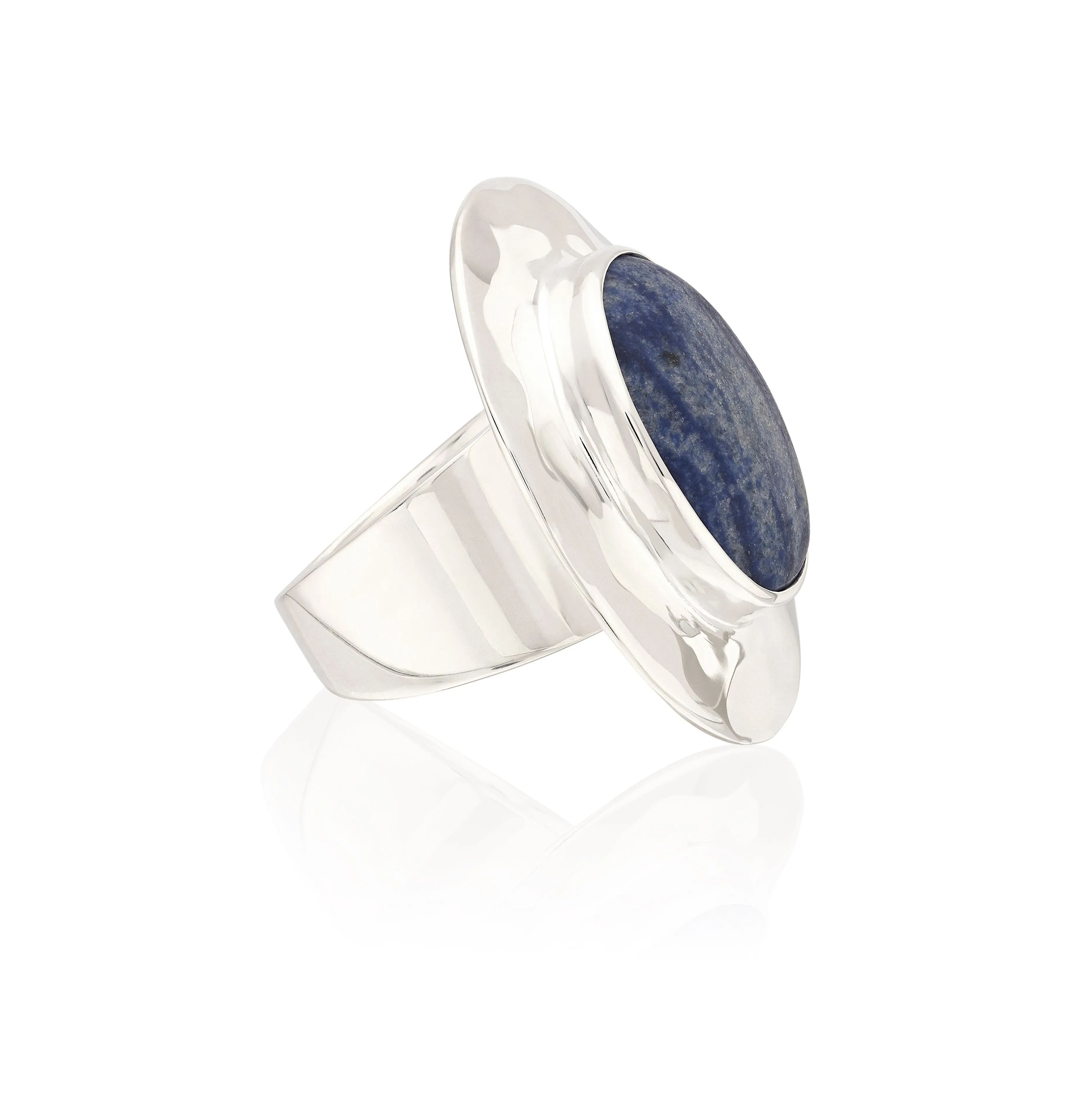 Anna Beck Silver Wavy Dumortierite Ring