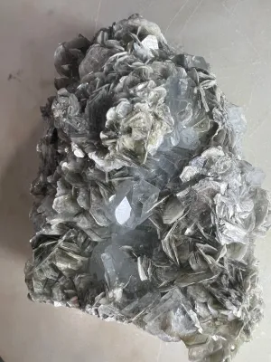 Aquamarine on muscovite 396grams