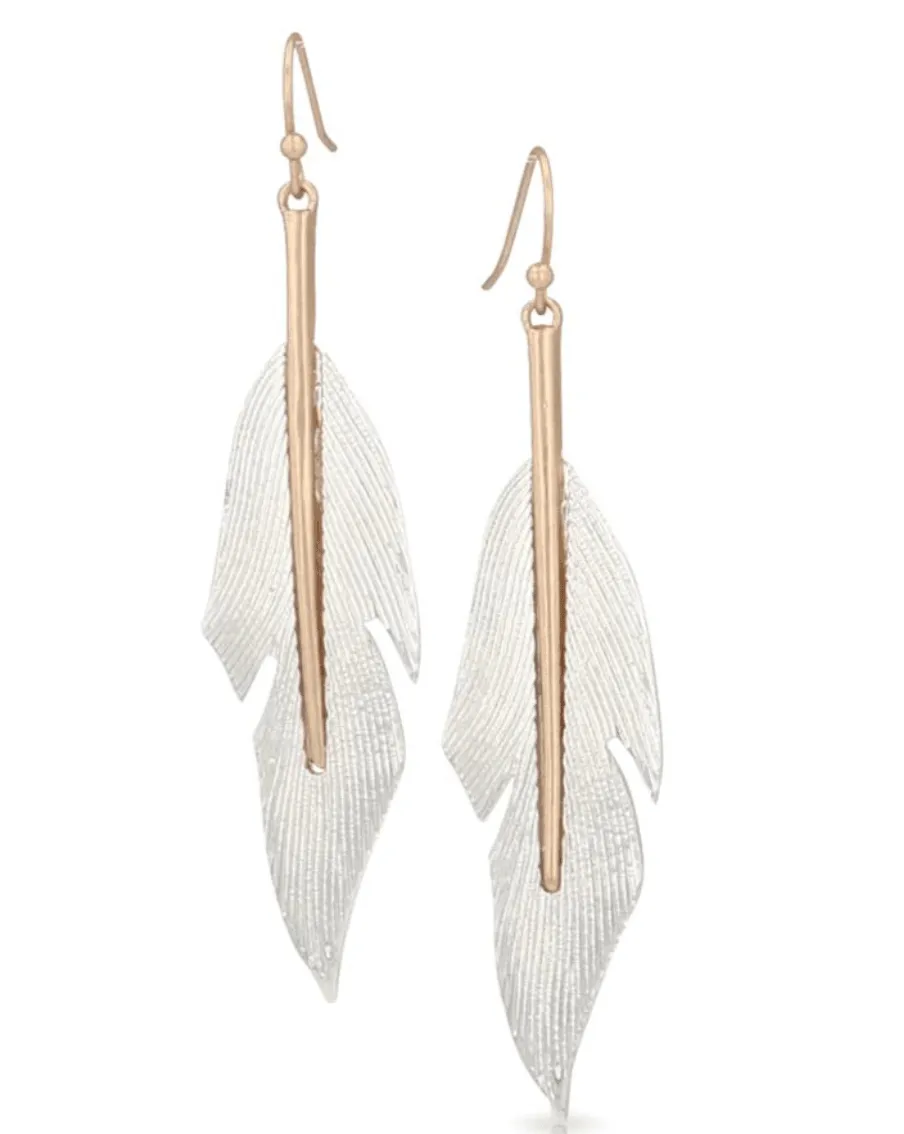 Attitude by Montana Silversmith Feather Descend Earrings AER5568