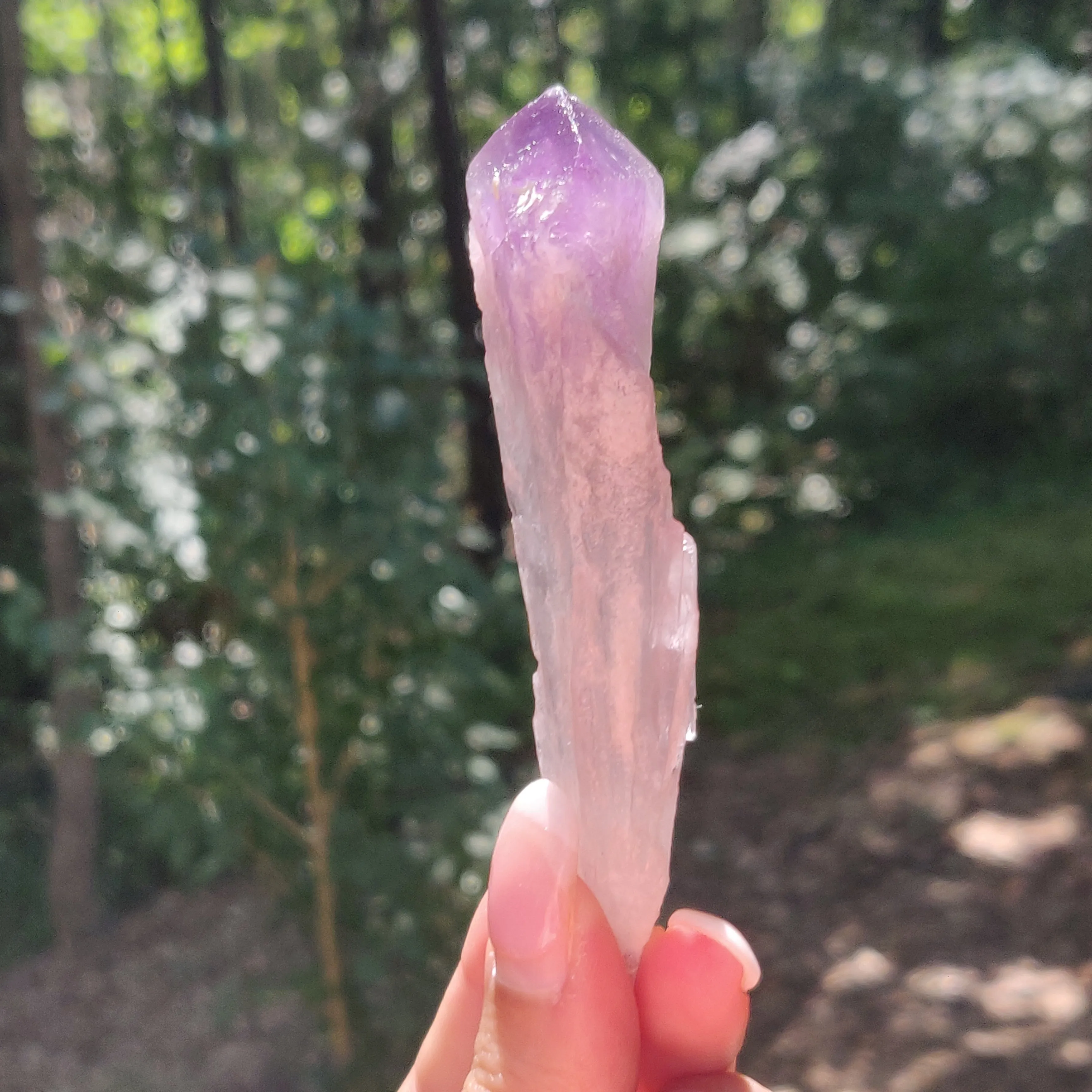 Bahia Amethyst Point, Smoky Amethyst Elestial Wand from Brazil (#3)