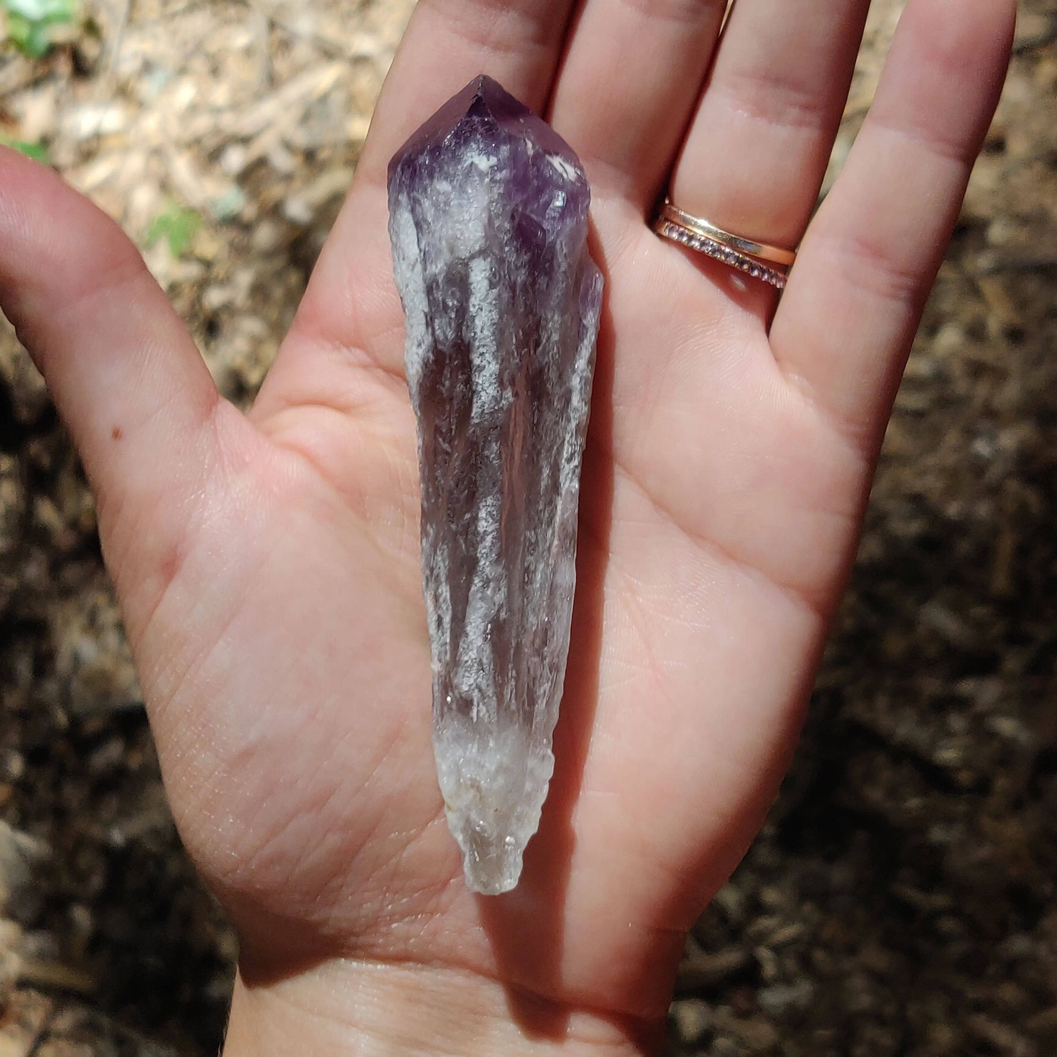 Bahia Amethyst Point, Smoky Amethyst Elestial Wand from Brazil (#3)