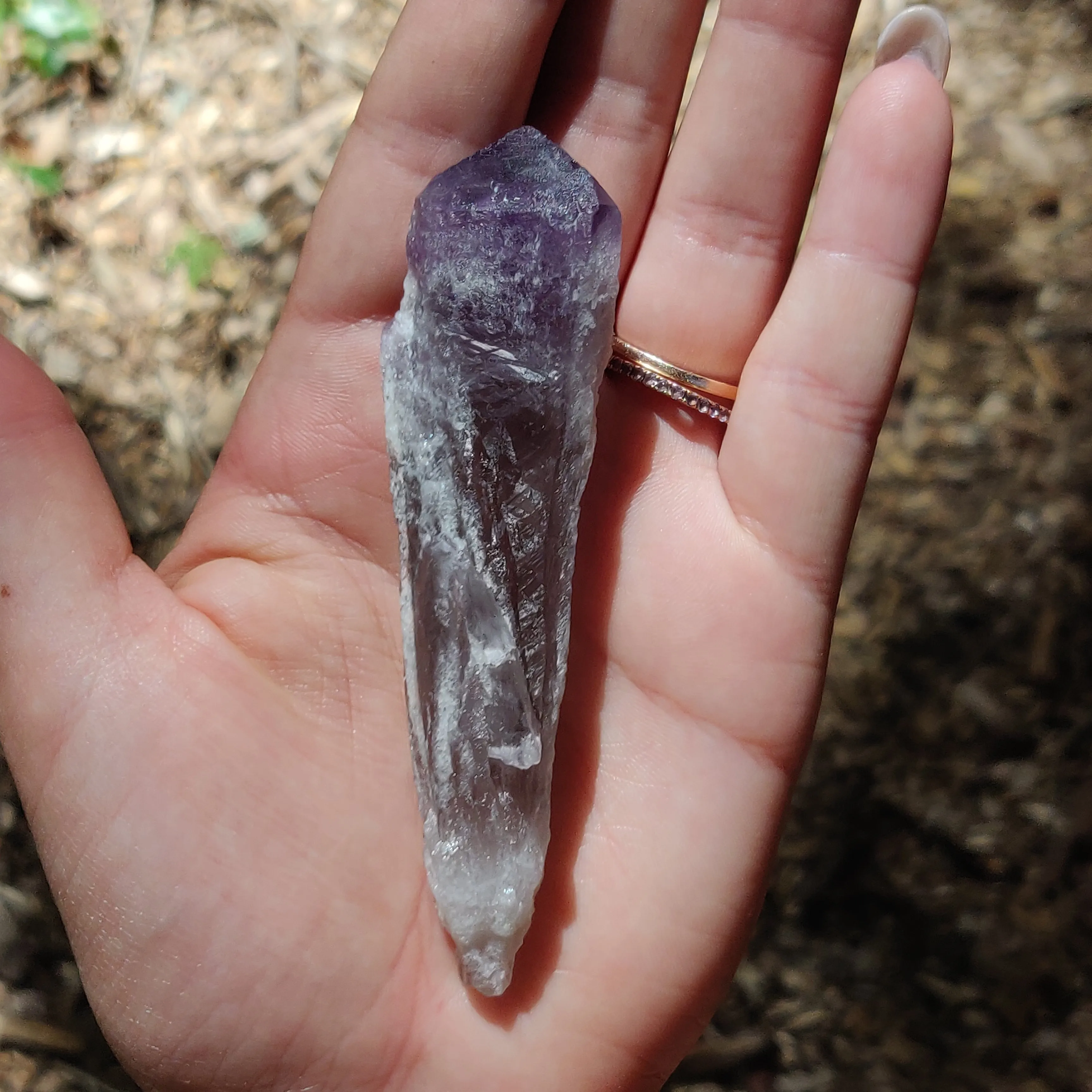 Bahia Amethyst Point, Smoky Amethyst Elestial Wand from Brazil (#3)