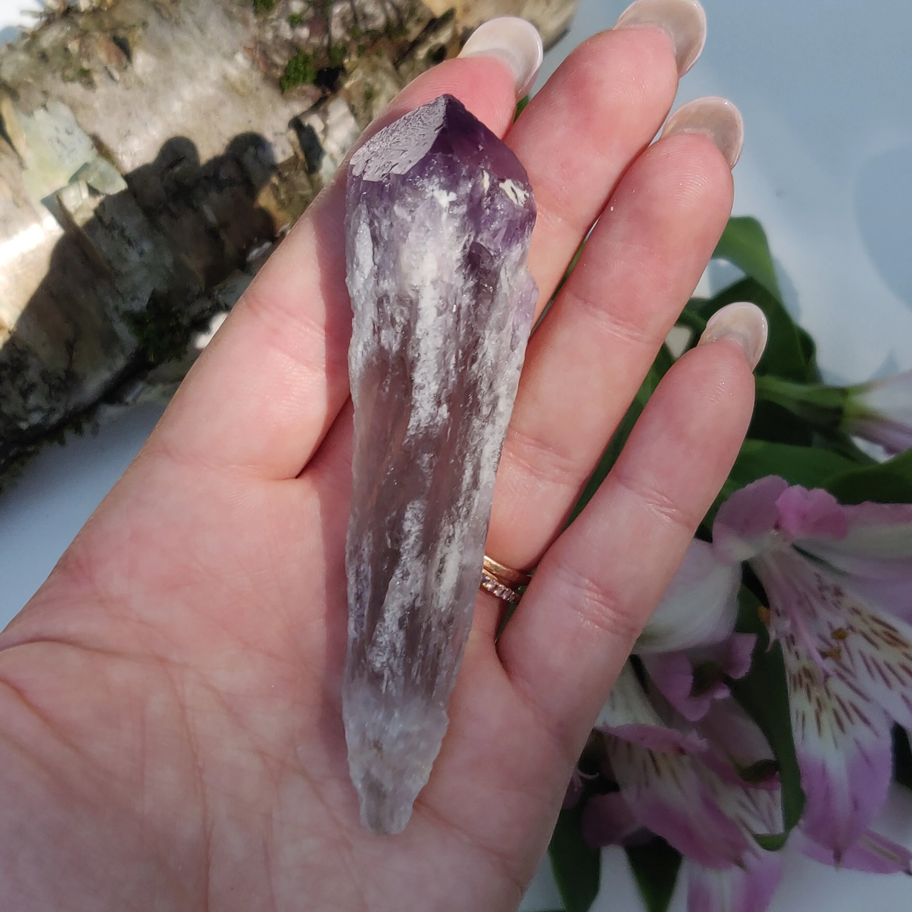 Bahia Amethyst Point, Smoky Amethyst Elestial Wand from Brazil (#3)