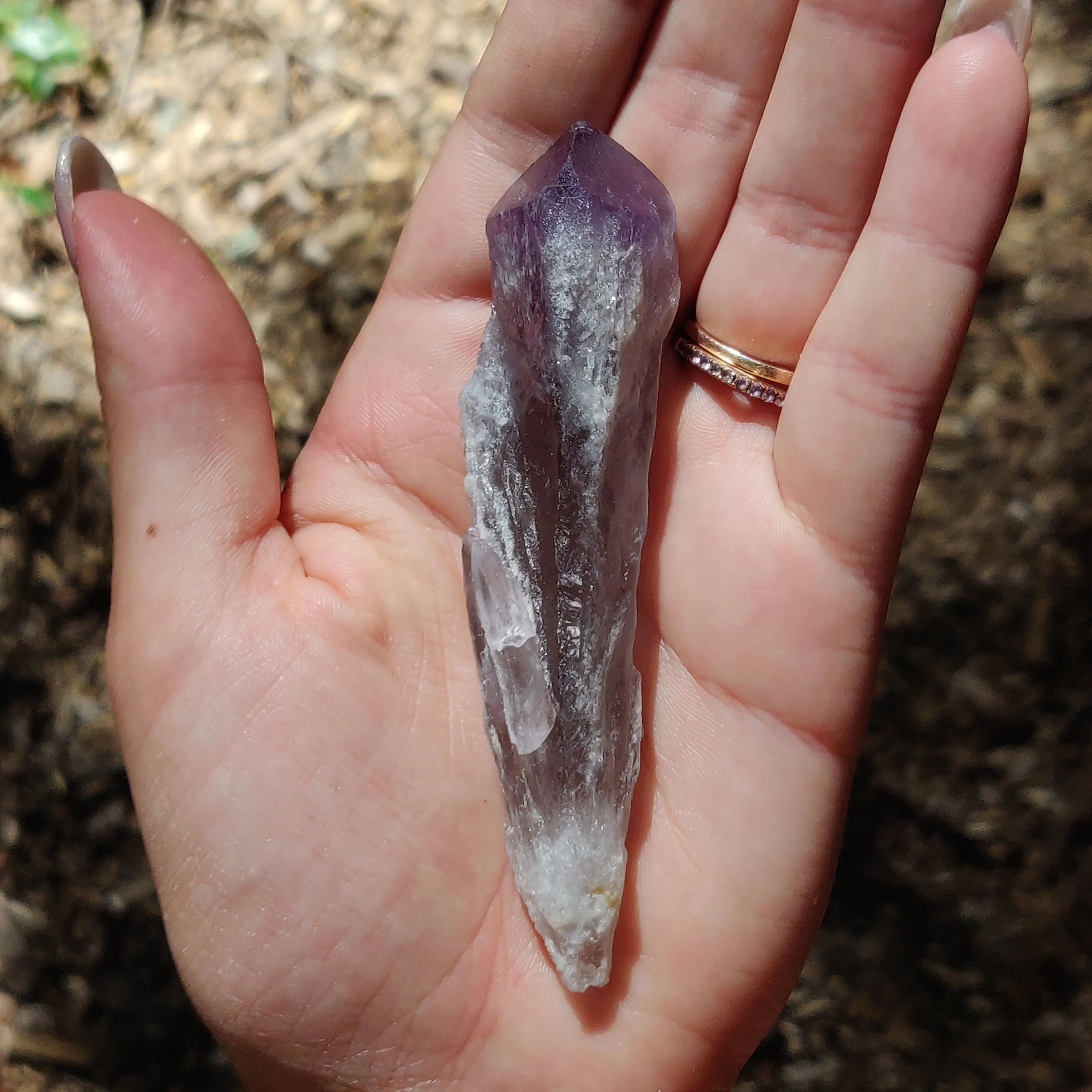 Bahia Amethyst Point, Smoky Amethyst Elestial Wand from Brazil (#3)