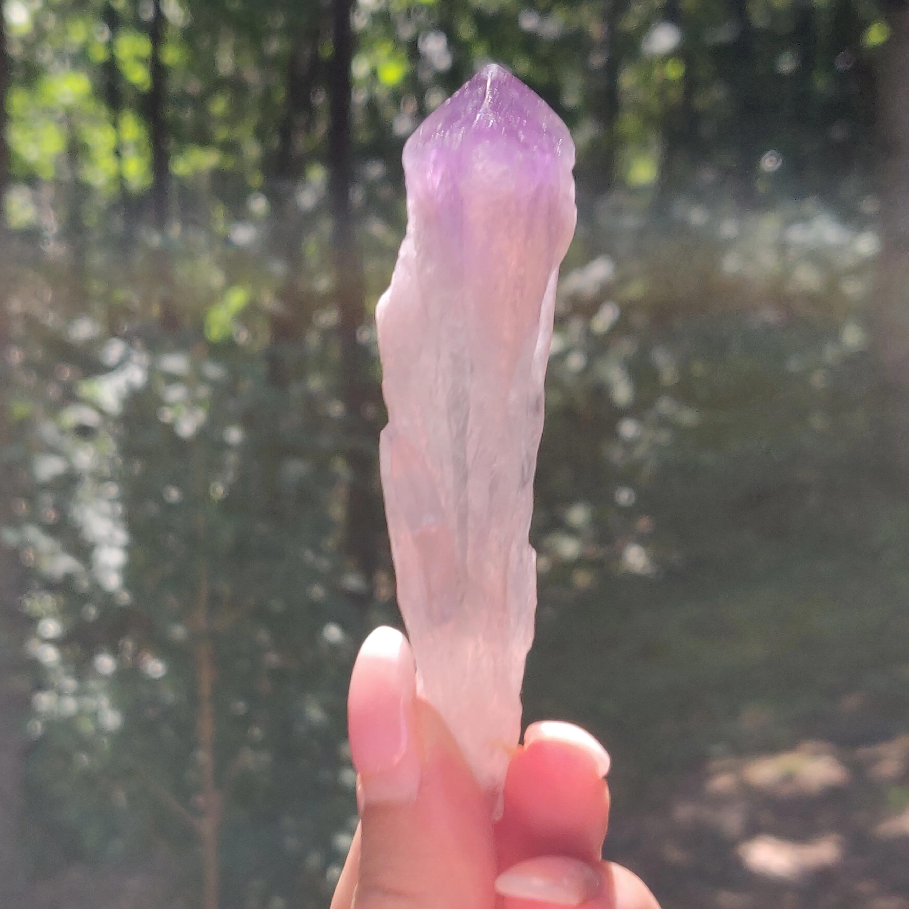 Bahia Amethyst Point, Smoky Amethyst Elestial Wand from Brazil (#3)