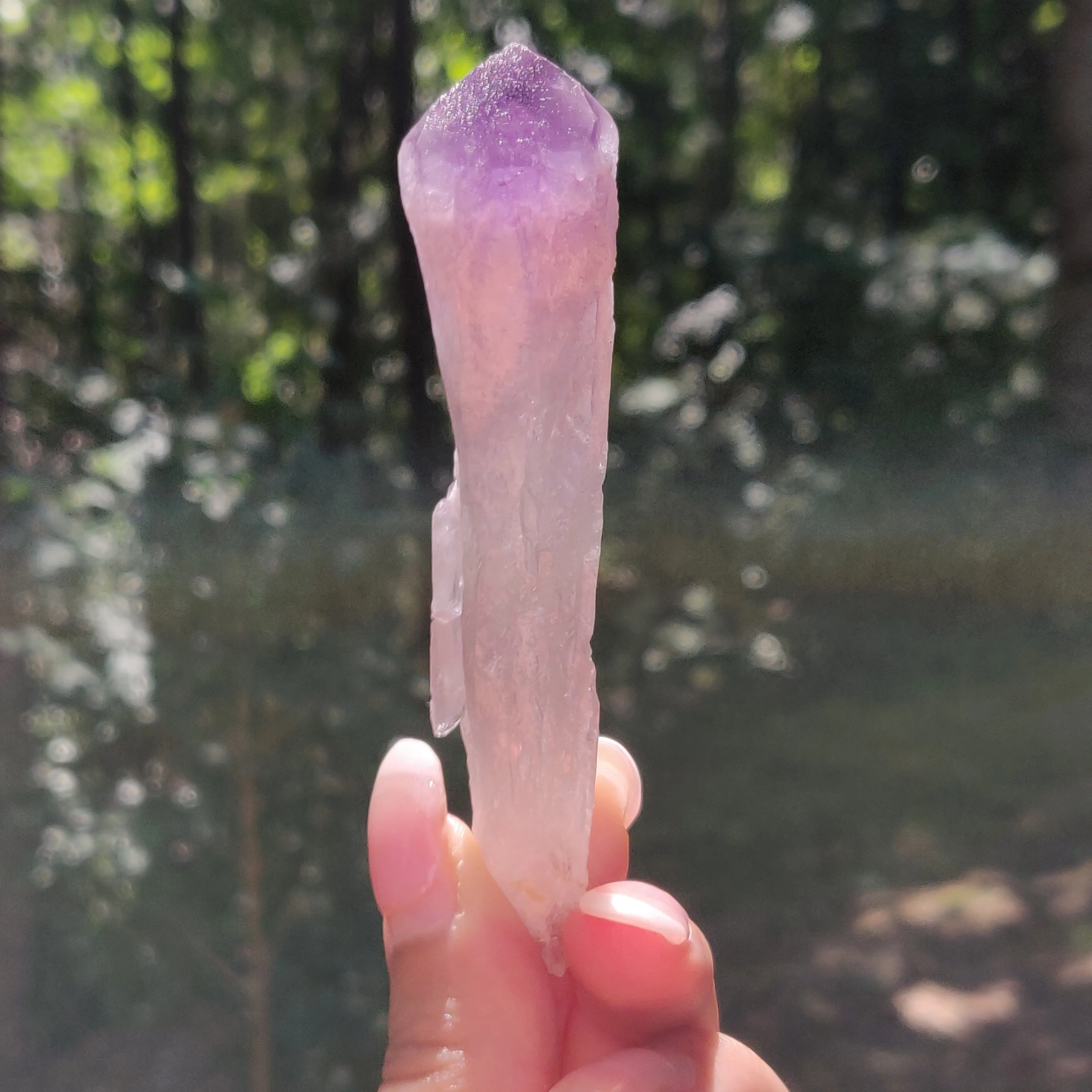 Bahia Amethyst Point, Smoky Amethyst Elestial Wand from Brazil (#3)