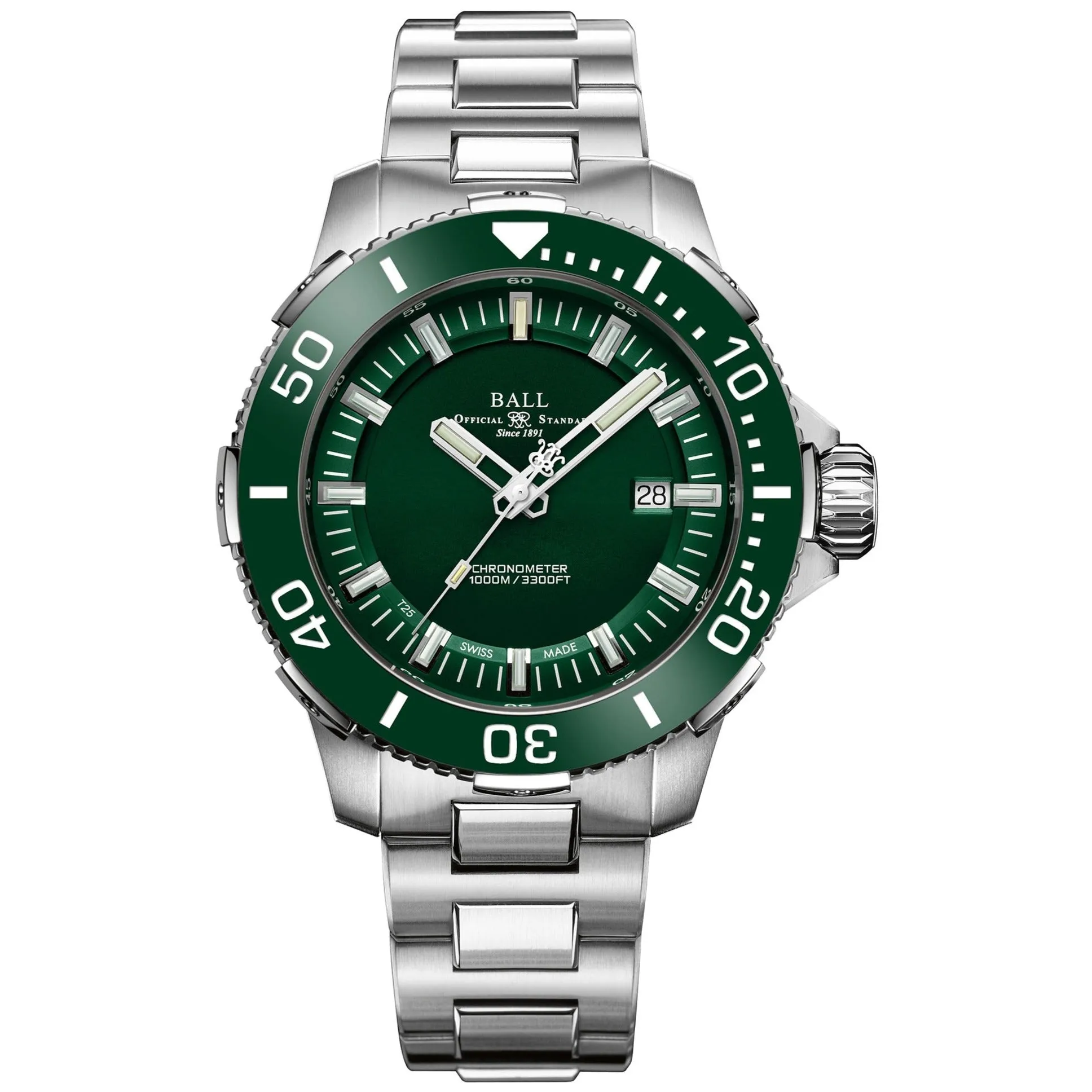 Ball Engineer Hydrocarbon Deep QUEST Ceramic Men's Green Watch DM3002A-S4CJ-GR