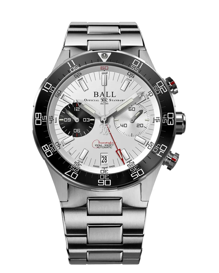 Ball Roadmaster Rescue Chronograph - DC3180C-S1CJ-BK - Silver