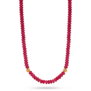 Berry Single Strand Necklace, 16" 2'' - Peony Jade