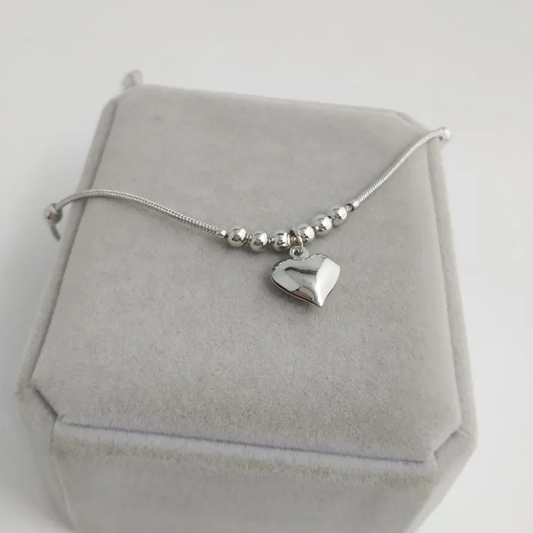 Big Love Heart Pendant Anklet