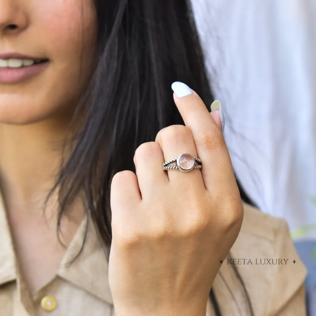 Bohemian Dance - Rose Quartz Ring