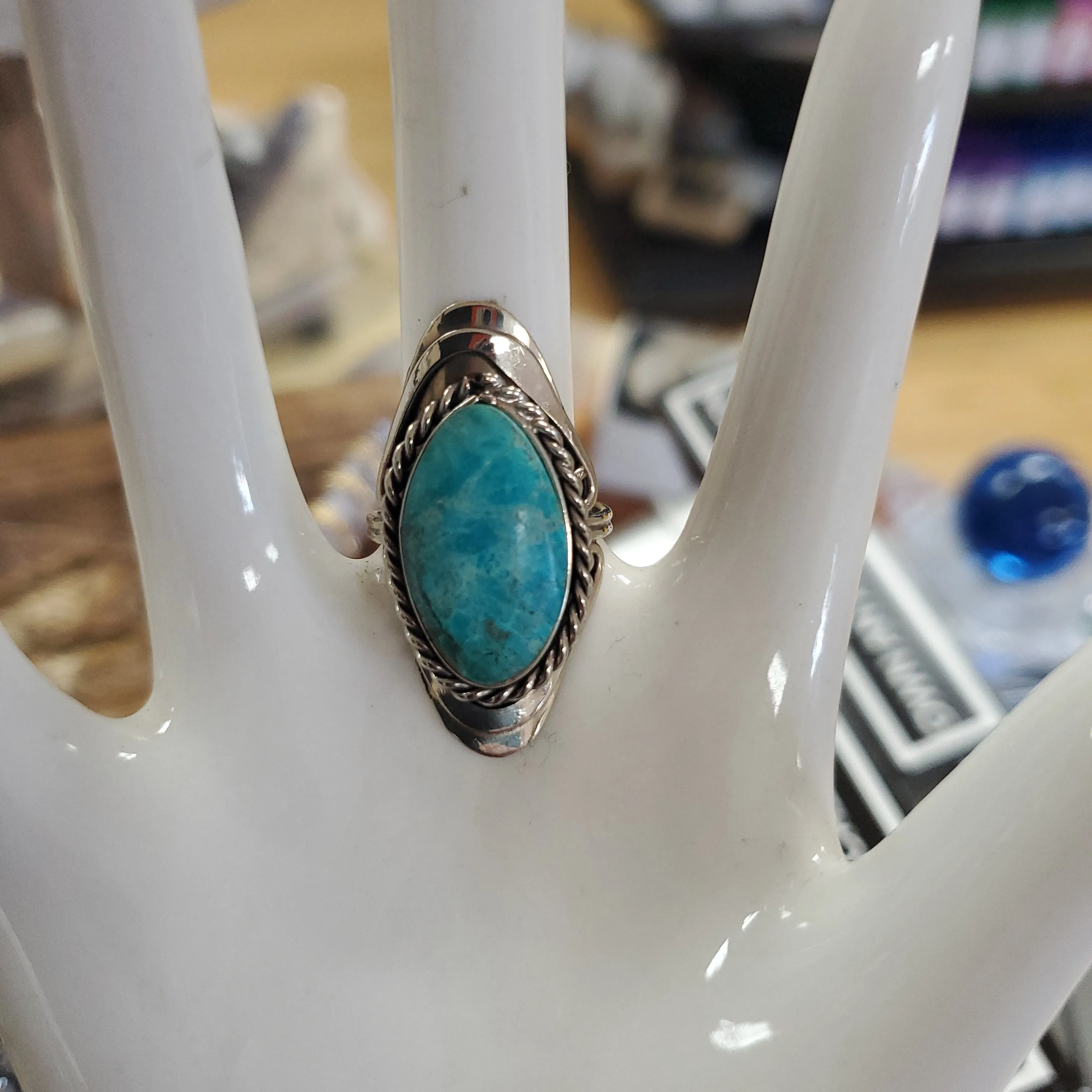 Boho Pewter Gemstone Rings - Adjustable