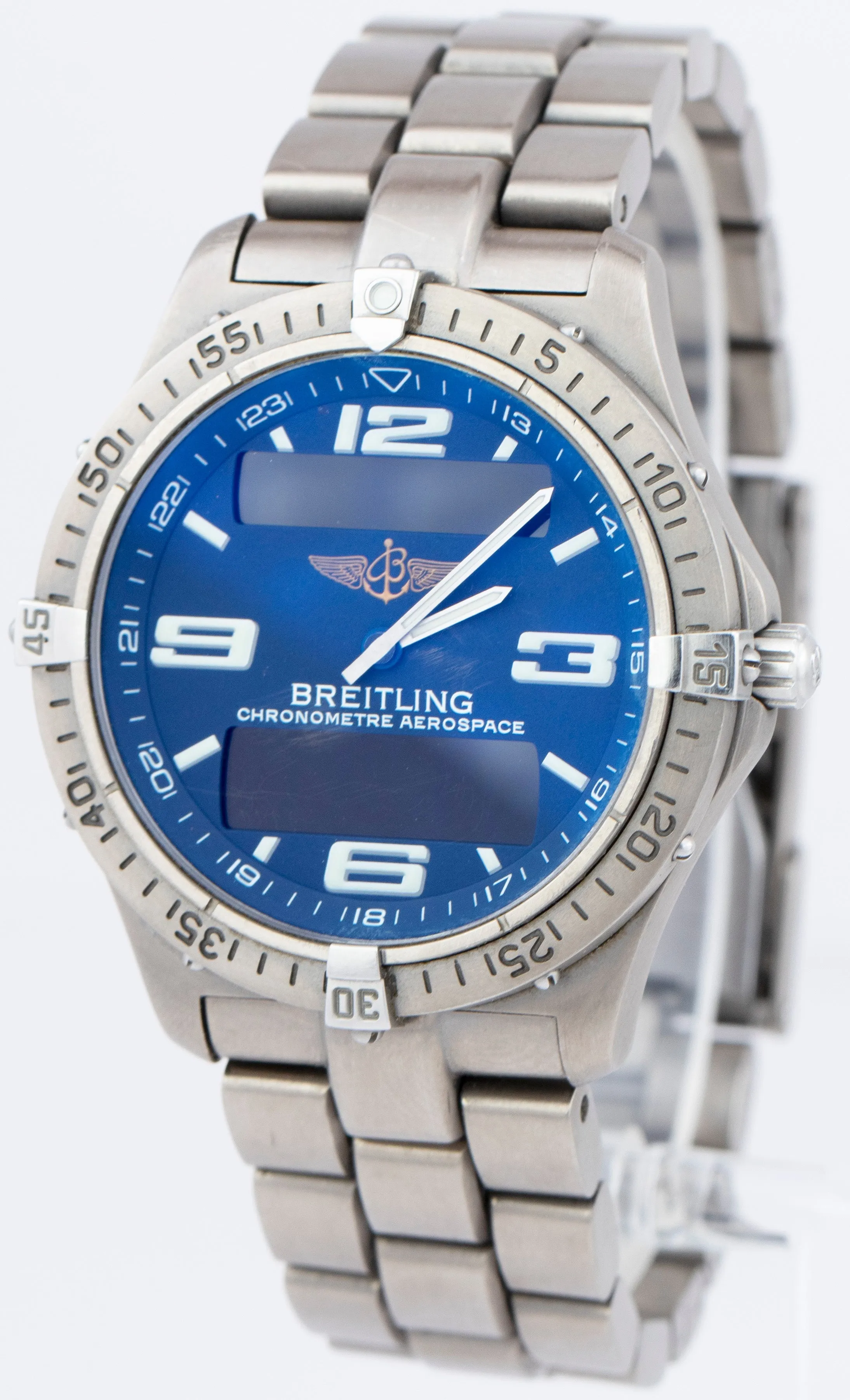 Breitling Aerospace Blue Titanium Quartz 40mm Watch E75362 BOX PAPERS FULL SET